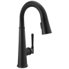 Delta Emmeline Single Handle Pull Down Bar/Prep Faucet in Matte Black Finish - 9982-BL-DST