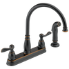 Delta Windemere Two Handle Kitchen Faucet in Oil Rubbed Bronze Finish - 21996LF-OB