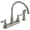 Delta Windemere Two Handle Kitchen Faucet in Stainless Finish - 21996LF-SS