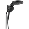 Delta Universal Showering HydroRain H2OKinetic 5-Setting Two-in-One Shower Head in Matte Black Finish - 58680-BL