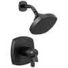 Delta Stryke 17 Thermostatic Shower Only in Matte Black Finish - T17T276-BL