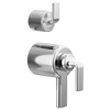 Brizo Allaria TempAssure Thermostatic Valve Trim with Integrated Diverter Trim Twist Lever Handle Kit in Chrome Finish - HL7567-PC