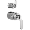 Brizo Litze Pressure Balance Valve with Integrated Diverter Trim Industrial Lever Handle Kit in Chrome Finish - HL75P34-PC