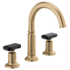 Brizo Invari Widespread Lavatory Faucet with Arc Spout - Less Handles 1.5 GPM in Luxe Gold Finish - 65376LF-GLLHP
