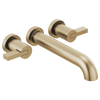 Brizo Litze Two-Handle Wall Mount Tub Filler - Less Handles in Luxe Gold Finish - T70435-GLLHP