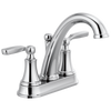 Delta Woodhurst Two Handle Centerset Bathroom Faucet with Metal Drain & Pop Up in Chrome Finish - 2532LF-MPU