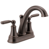 Delta Woodhurst Two Handle Centerset Bathroom Faucet with Metal Drain & Pop Up in Venetian Bronze Finish - 2532LF-RBMPU