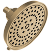 Brizo Invari 7 5/8" H2OKinetic Round Multi-Function Shower Head - 2.5 GPM in Luxe Gold Finish - 87476-GL-2.5