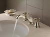 Delta Cassidy H295PN Metal Cross Handle Set - Deck Mount Bathroom & Bidet in Polished Nickel Finish