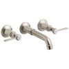 AXOR 16534831 Montreux Wall-Mounted Widespread Faucet Trim w/Lever Handle Polished Nickel