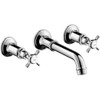 AXOR 16532821 Montreux Wall-Mounted Widespread Faucet Trim w/Cross Handle Brushed Nickel