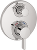 Hansgrohe Ecostat S Thermostatic Trim with Volume Control & Diverter for 2 Functions - Chrome
