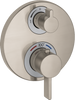 Hansgrohe Ecostat S Thermostatic Trim with Volume Control & Diverter for 2 Functions - Brushed Nickel