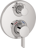 Hansgrohe Ecostat S Thermostatic Trim with Volume Control for 1 Function - Chrome