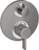 Hansgrohe Ecostat S Thermostatic Trim with Volume Control for 1 Function - Brushed Black Chrome
