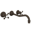 Newport Brass Chesterfield 1.2 GPM Wall Mounted Widespread Bathroom Faucet with Cross Handles