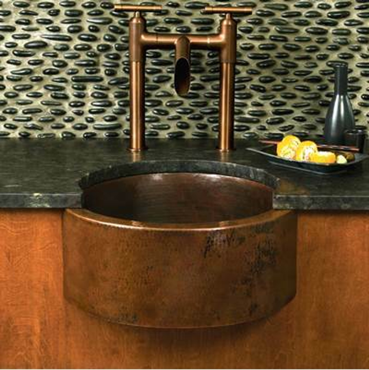 Native Trails Cps213 Cabana Hammered Copper Undermount Bar Prep Sink