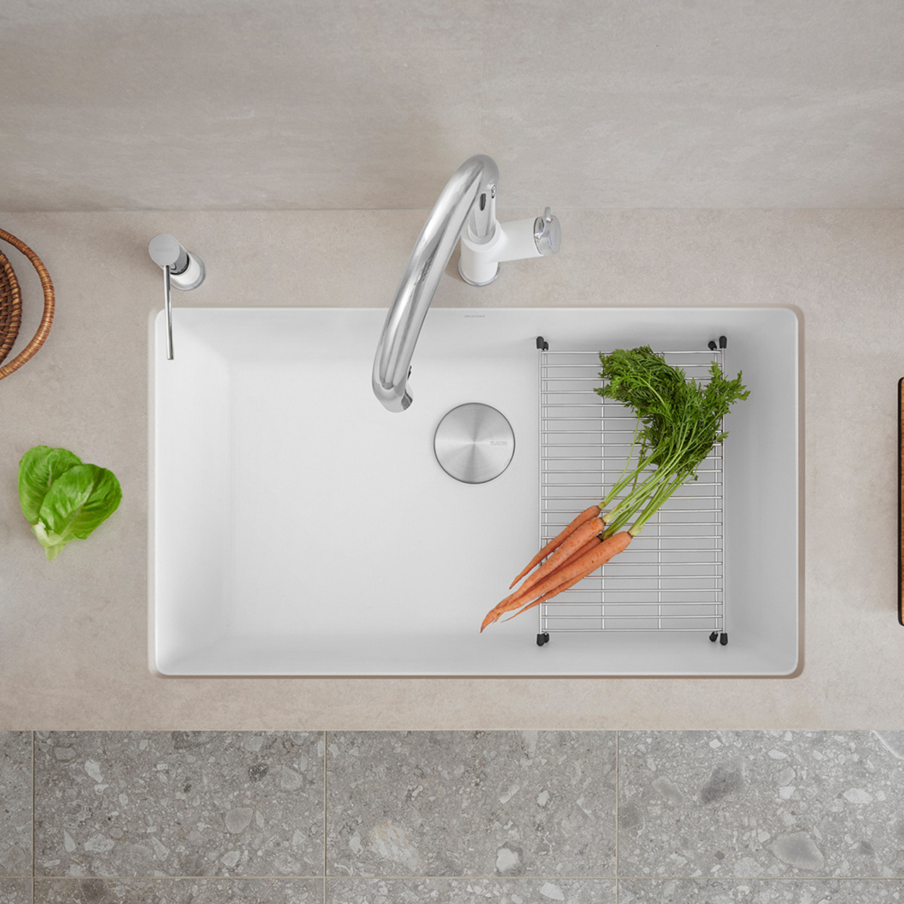 Blanco 440150 Precis Super Single Bowl: White Undermount Kitchen Sink