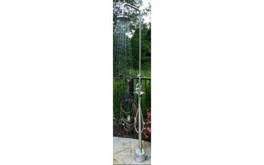 Outdoor Shower Company CAPHBWS4122316 WALL MOUNT HOSE Faucet WITH WATER SPOUT Stainless Steel