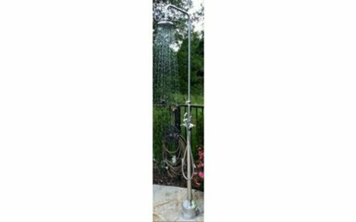 Outdoor Shower Company HC-4000-DLX Free Standing ADA Hot & Cold Water Shower Unit w/Hand Shower