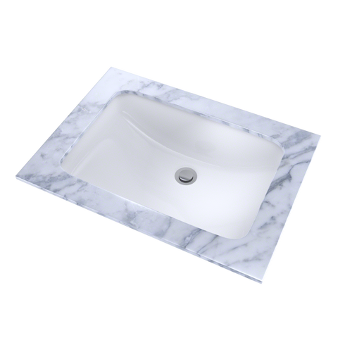 Toto LT542G#01 19" x 12-3/8" Rectangular Undermount Bathroom Sink with CeFiONtect: Cotton White Toto LT542G#01 19" x 12-3/8" Rectangular Undermount Bathroom Sink with CeFiONtect: Cotton White