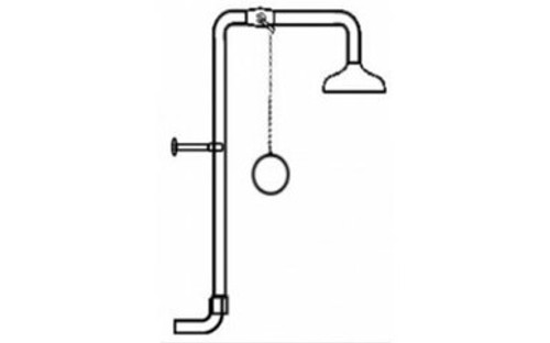 Outdoor Shower Company WM-442-PCV Wall Mount Short Cold Water Shower