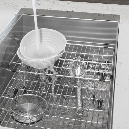 Blanco 231608 Stainless Steel Multi-Level Sink Grid (fits Quatrus Super Single Bowls)