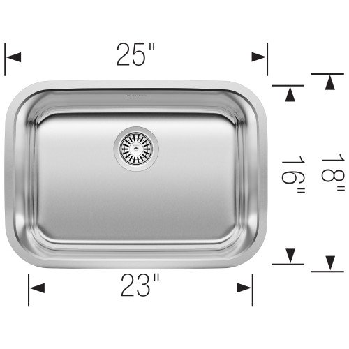 Blanco 441025 Stellar Medium Single Bowl Undermount Blanco 441025 Stellar Medium Single Bowl Undermount