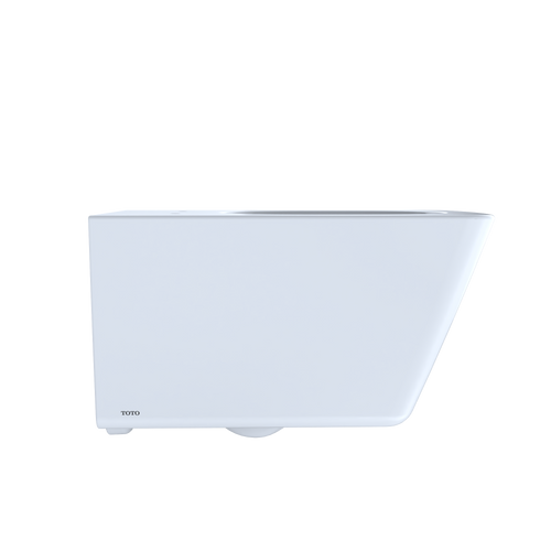 Toto SP Wall Hung Square Contemporary Universal Height Toilet Bowl Only with CEFIONTECT Dual Flush 0.9 and 1.28 GPF in Cotton White