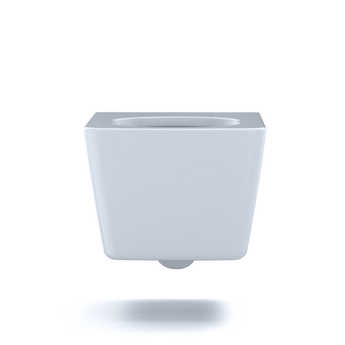 Toto SP Wall Hung Square Contemporary Universal Height Toilet Bowl Only with CEFIONTECT Dual Flush 0.9 and 1.28 GPF in Cotton White