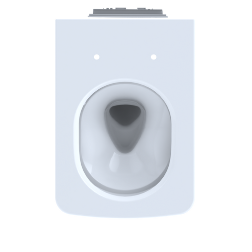 Toto SP Wall Hung Square Contemporary Universal Height Toilet Bowl Only with CEFIONTECT Dual Flush 0.9 and 1.28 GPF in Cotton White