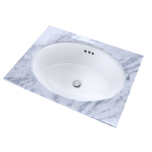 Toto LT643#01 Dartmouth 17-1/4" x 12-7/8" Oval Undermount Bathroom Sink: Cotton White