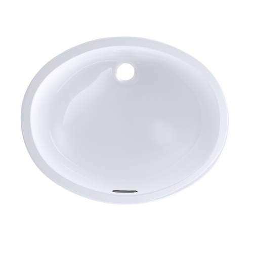 Toto LT597G#01 Dantesca Oval Undermount Bathroom Sink with CeFiONtect: Cotton White