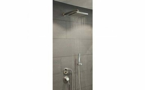 Outdoor Shower Company CAP-0820HC-118ZAS-8 Wall Mount Lever Handle Mixing Valve/Diverter w/Showerhead & Hand Spray Stainless Steel