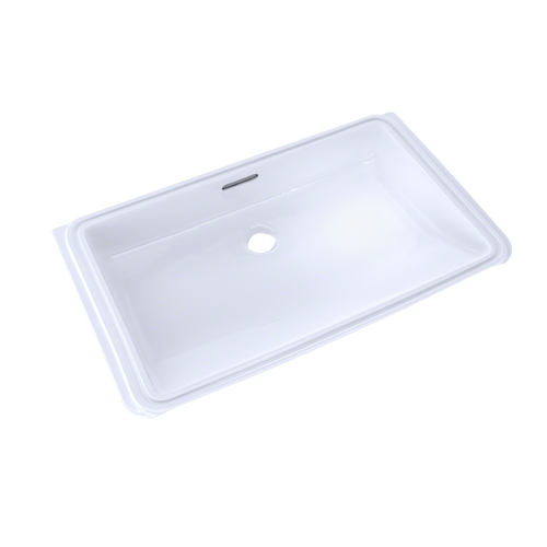 Toto Rectangular Undermount Bathroom Sink with CeFiONtect: Cotton White - LT191#01