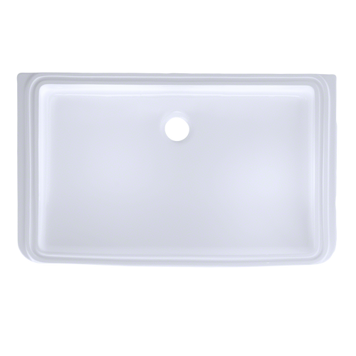 Toto Rectangular Undermount Bathroom Sink with CeFiONtect: Cotton White - LT191#01