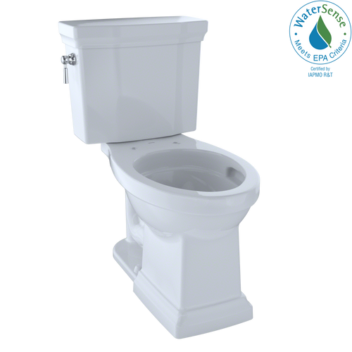 TOTO Promenade II Two-Piece Elongated 1.28 GPF Universal Height Toilet with CeFiONtect - Cotton White - CST404CEFG#01