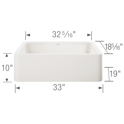 Blanco 401899 Ikon 33" Apron Front - White Blanco 401899 Ikon 33" Apron Front - White