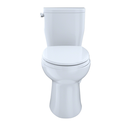 Toto Entrada Two Piece Elongated Universal Height Toilet 1.28 GPF Less Seat in Cotton White