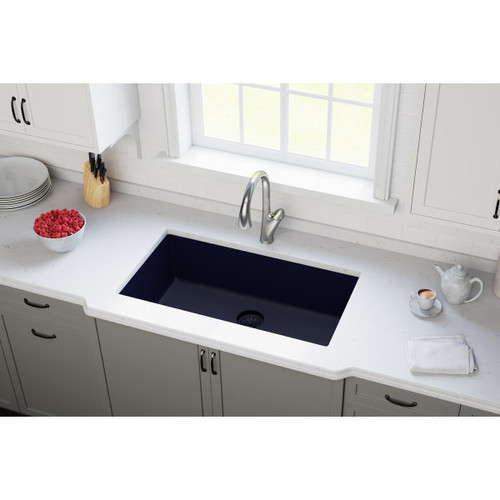 Elkay Quartz Perfect Drain 3-1/2" Polymer Disposer Flange with Removable Basket Strainer and Rubber Stopper Jubilee