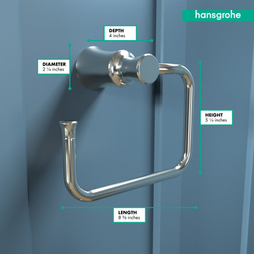 Hansgrohe 04786830 Joleena Towel Ring in Polished Nickel
