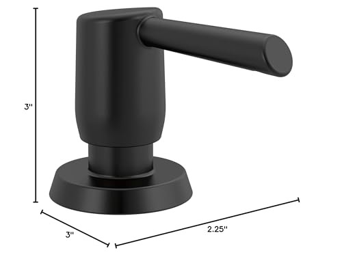 Delta Essa RP100736BL Metal Soap Dispenser in Matte Black Finish