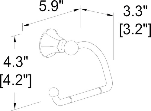 Ginger 609/PC Empire Hanging Toilet Tissue Holder