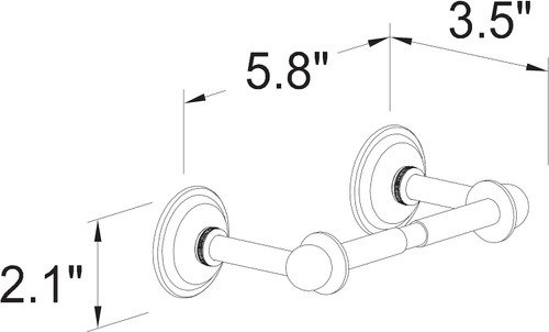 Ginger 2608/PN London Terrace Toilet Tissue Holder