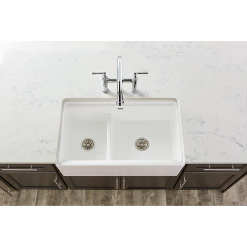 Elkay Deluxe Drain Kit with Satin Finish 3-1/2 Type 304 Stainless Steel Body for Fireclay Sinks
