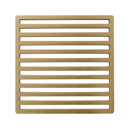 Infinity Drain 4" x 4" NS 4 SB Center Drain Decorative Cover: Satin Bronze