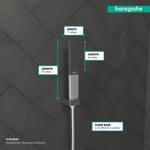 Hansgrohe 26866001 Rainfinity Baton Handshower 100 1-Jet, 2.5 GPM in Chrome