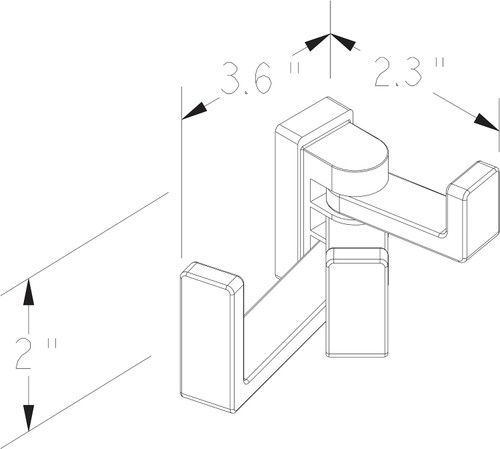 Ginger 5210T/SN Triple Pivoting Robe Hook Satin Nickel Ginger 5210T/SN Triple Pivoting Robe Hook Satin Nickel