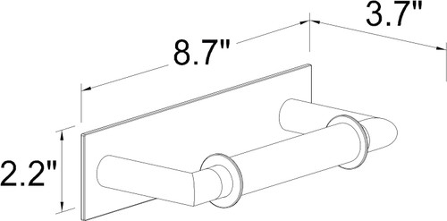 Ginger 2808/PC Surface Double Post Toilet Tissue Holder Ginger 2808/PC Surface Double Post Toilet Tissue Holder