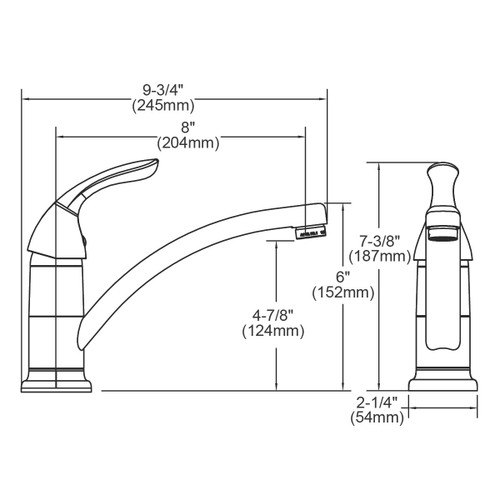 Elkay Everyday Single Hole Deck Mount Kitchen Faucet with Lever Handle Chrome
